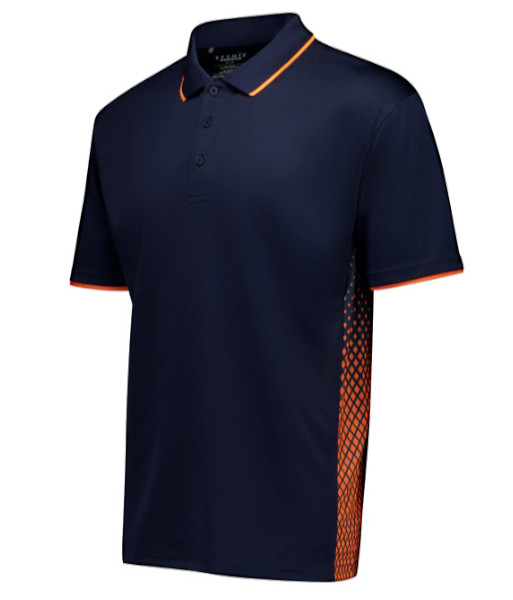 ZH165 Syzmik Mens Spark Polo, Navy/Orange, Sizes 2XS to 7XL