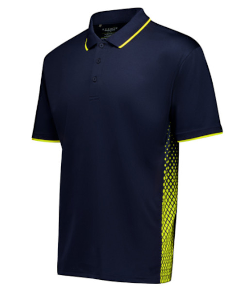 ZH165 Syzmik Mens Spark Polo, Navy/Yellow, Sizes 2XS to 7XL