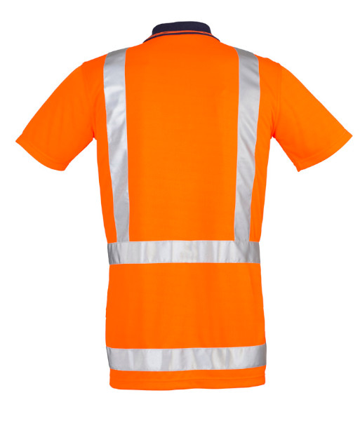 ZH243 Syzmik Mens TTMC-W23 Day/Night Short Sleeve Polo, Orange/Navy, Sizes S to 7XL