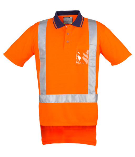 ZH243 Syzmik Mens TTMC-W23 Day/Night Short Sleeve Polo, Orange/Navy, Sizes S to 7XL