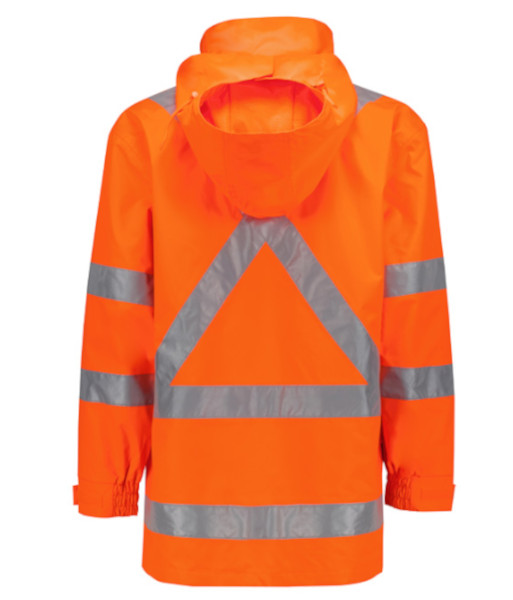 ZJ657 Syzmik Mens Hi Vis TTMC-W23 Day/Night X Back Ultralite Waterproof Jacket, Orange, Sizes 2XS to 7XL