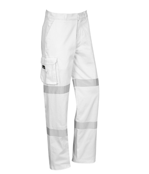 ZP920 Syzmik Mens Bio Motion Taped Pant (Regular), White, Sizes 72 to 132