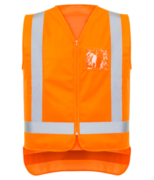ZV961 Syzmik Mens Hi Vis TTMC-W23 Day/Night Zip X Back Vest, Orange, Sizes 2XS to 7XL