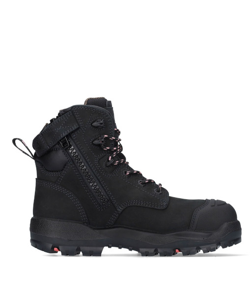 504-66033 Bata Ladies Mallee Zip Sided Safety Boot, Black, Sizes 5 to 11 (US Sizing)
