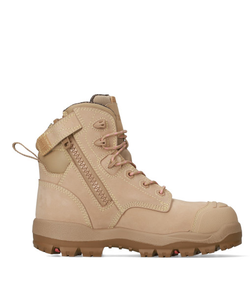 504-83022 Bata Ladies Mallee Zip Sided Safety Boot, Sand, Sizes 5 to 11 (US Sizing)