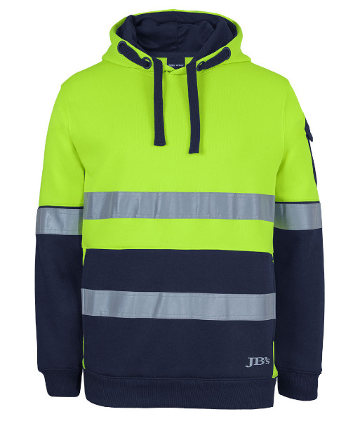 6DNVH JB’s Hi Vis Day/Night Trade Hoodie, Lime/Navy, Sizes 2XS to 5XL