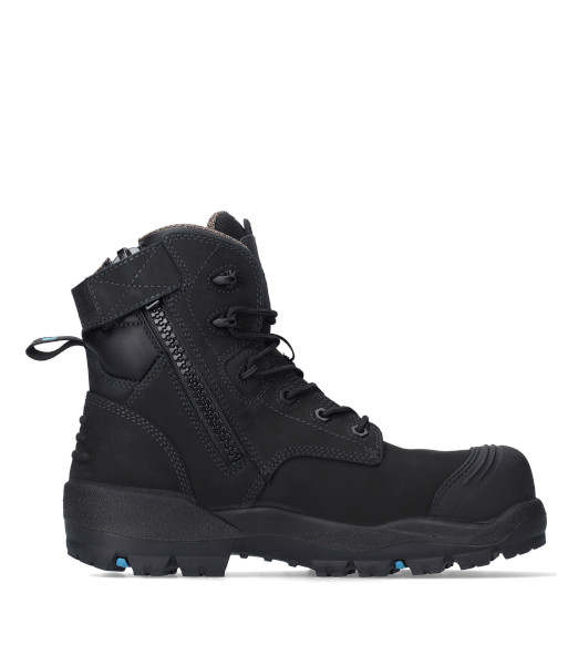 804-66055 Bata Overland 150mm Zip Sided Safety Boot, Black, Sizes 5 to 14
