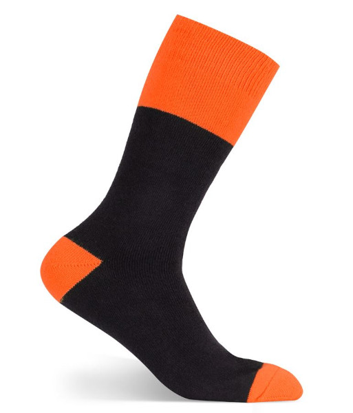 6WWS JB’s Work Socks (3 Pack), Black/Orange