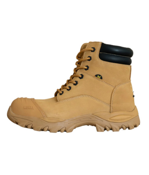 FU1948CT Munka Zebu Zip Sided Composite Toe Safety Boot, Wheat, Sizes UK4.5 to UK14 (Half Sizes Available)