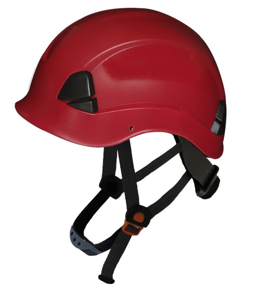 5510P Esko Peakless Non-Vented Helmet, Ratchet Adjust, Red